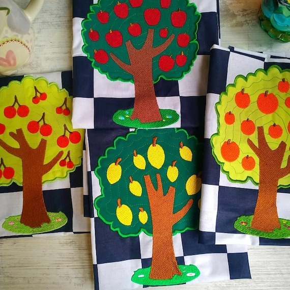 Tree appliques Machine embroidery designs - Instant download files