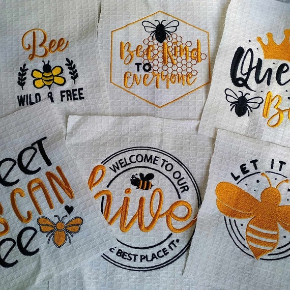 Bees designs set #2 Machine embroidery designs - Instant download files