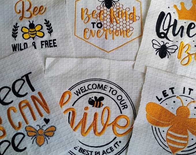 Bees designs set #2 Machine embroidery designs - Instant download files