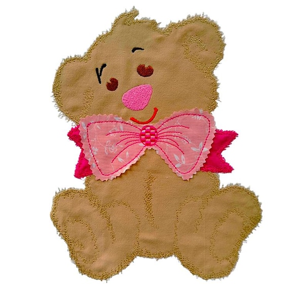 Huge teddy applique Machine embroidery design - Instant download file
