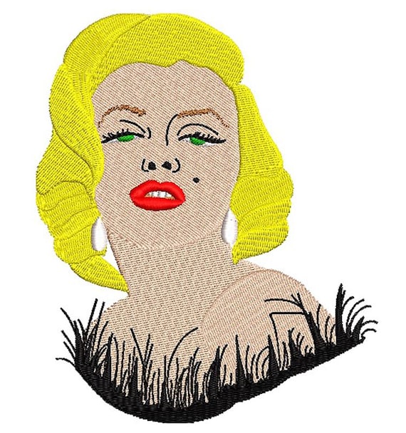 Marilyn Fill stitch Machine embroidery design - Instant download file
