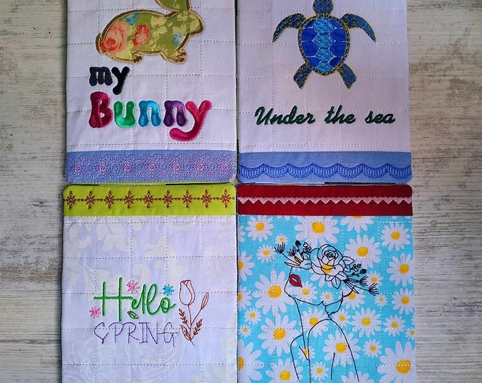 ITH Spring mugrugs Machine embroidery designs - Instant download files