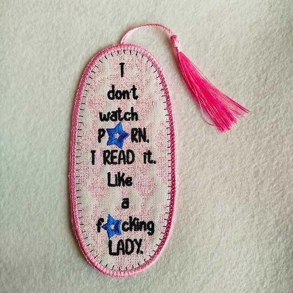 ITH I read books funny bookmark Machine embroidery design - Instant download file