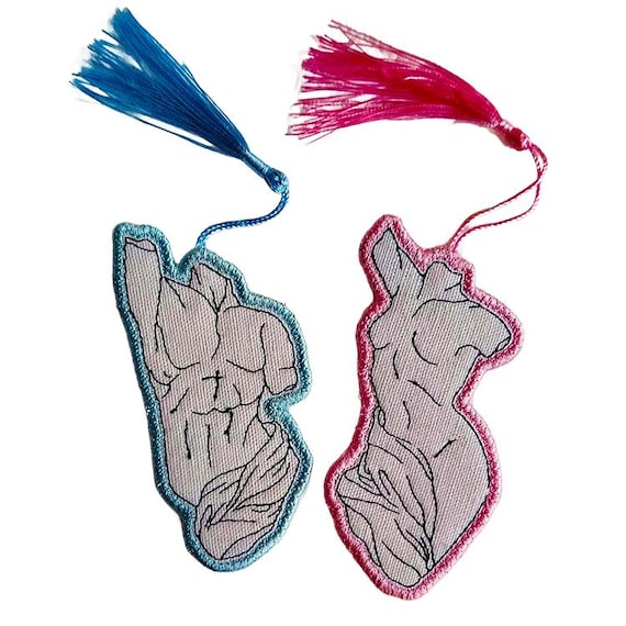 ITH Artsy man woman bookmarks Machine embroidery designs - Instant download files