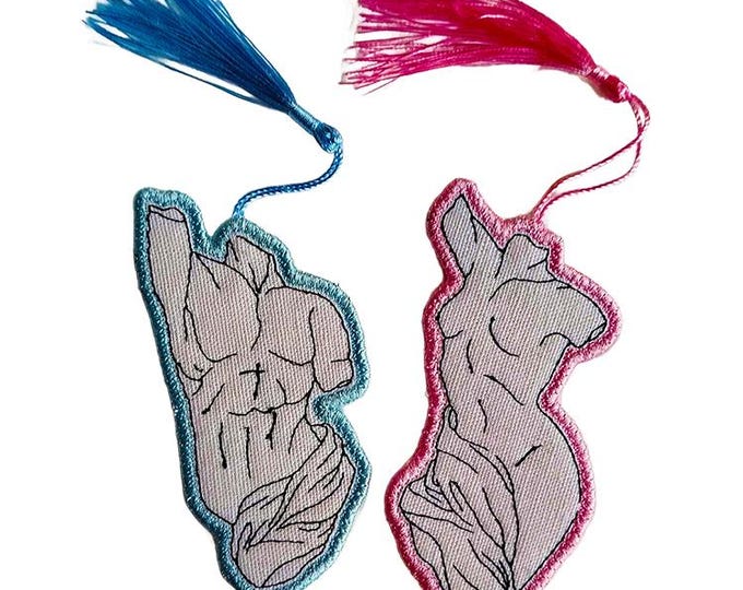 ITH Artsy man woman bookmarks Machine embroidery designs - Instant download files