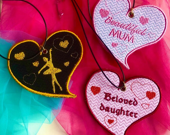 ITH pendants machine embroidery Patterns set - Tutorial included - Instant download file