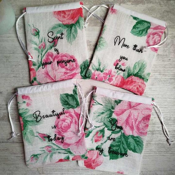 ITH Drawstring bags with beautiful sentiments - Machine embroidery designs set - Instant download files