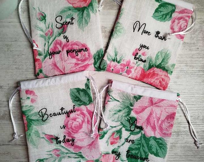 ITH Drawstring bags with beautiful sentiments - Machine embroidery designs set - Instant download files