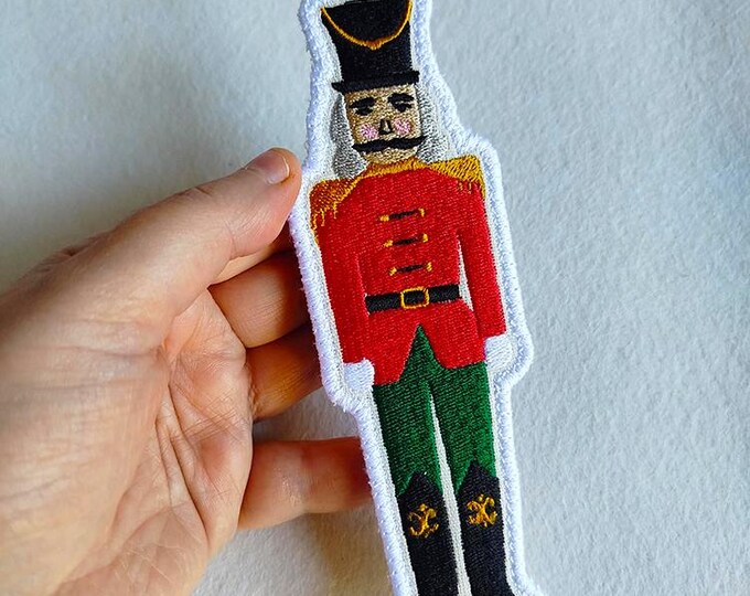ITH Nutcracker flat ornament Machine embroidery design - Instant download file
