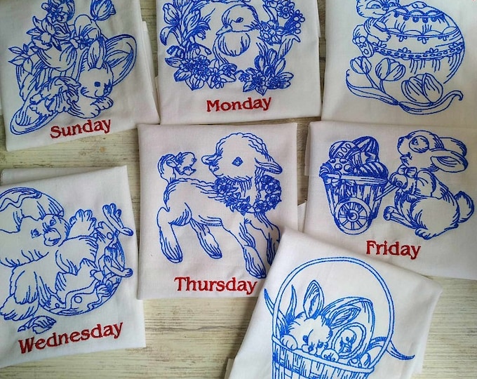 Easter weekly set of Machine embroidery designs - Instant download files