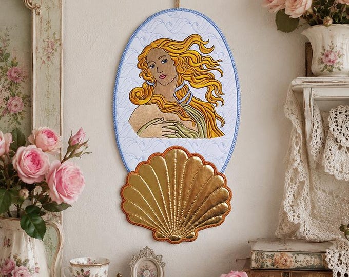 ITH Aphrodite wall hanger Machine embroidery design - Instant download file