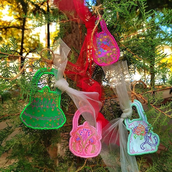 ITH Classy bags ornaments - machine embroidery design - Instant download file