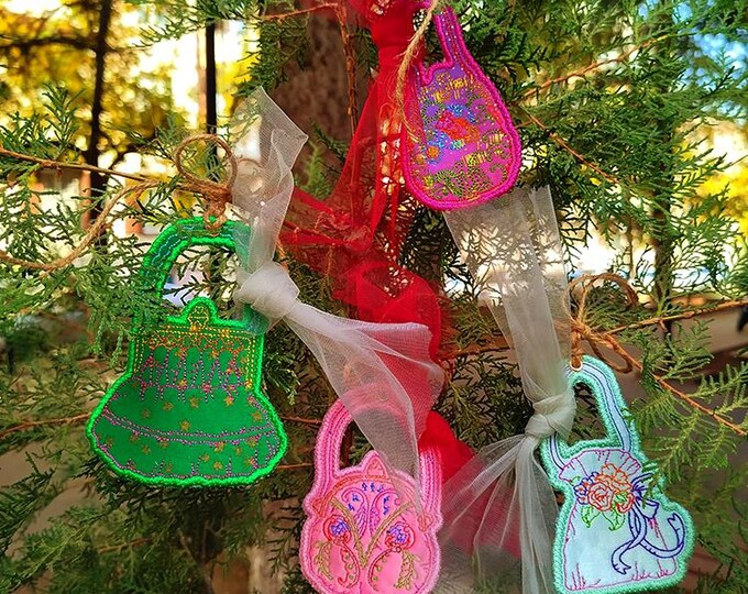 ITH Classy bags ornaments - machine embroidery design - Instant download file