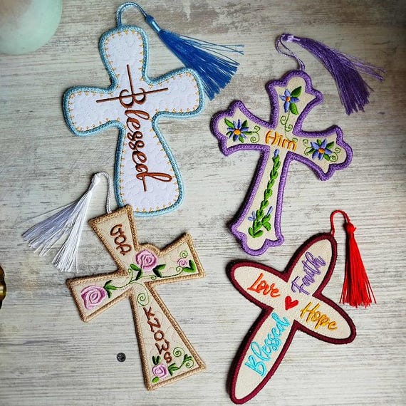 ITH Cross special bookmarks 2 - Machine embroidery designs -  Instant download files