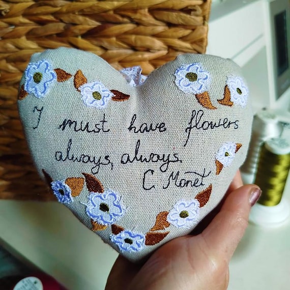 ITH Flowers always heart Machine embroidery design - Instant download file