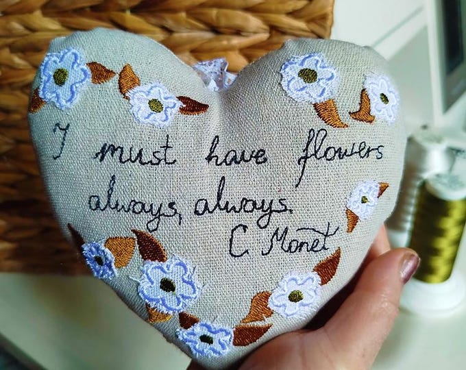 ITH Flowers always heart Machine embroidery design - Instant download file