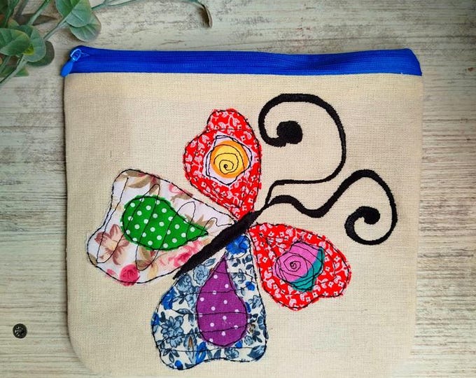 ITH Butterfly applique purse Machine embroidery design - Instant download file