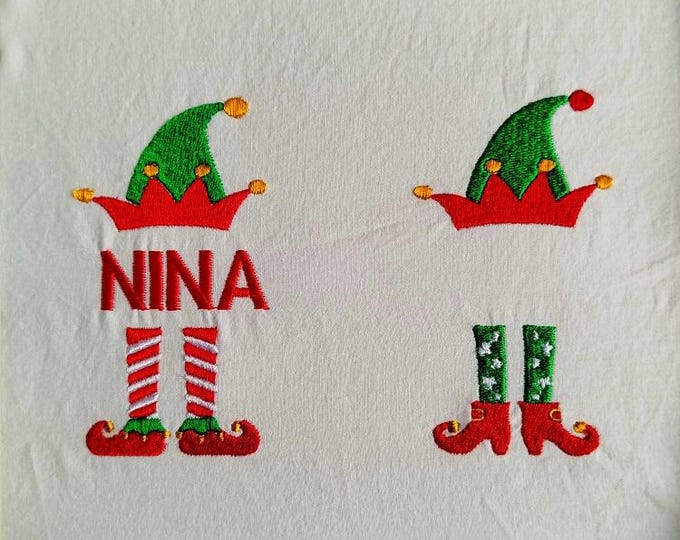 ITH Elves Monogram Frames Machine embroidery design - Instant download file