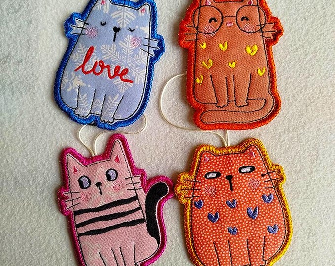 ITH Adorable kitties Machine embroidery designs - Instant download file