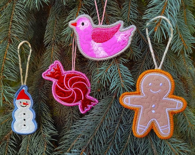 ITH Fairy tale Christmas applique ornaments 2 Machine embroidery designs - Instant download file