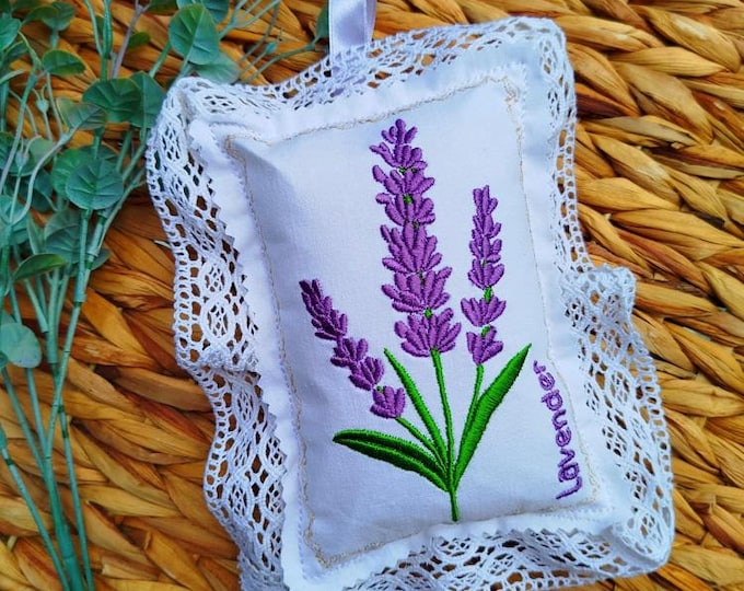 ITH Lace lavender Machine embroidery design - Instant download file