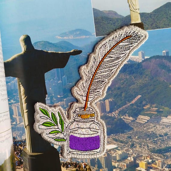 ITH Inkpot bookmark Machine embroidery design - Instant download file