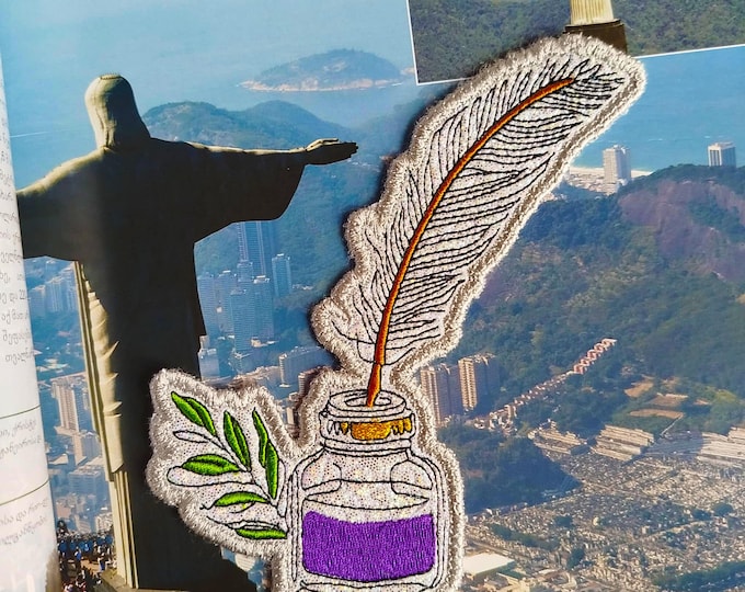 ITH Inkpot bookmark Machine embroidery design - Instant download file