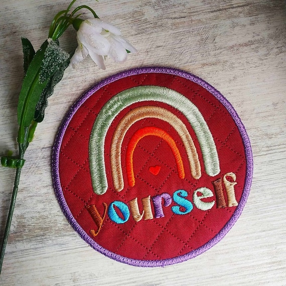 ITH Love yourself coaster - Machine embroidery design - Instant download file