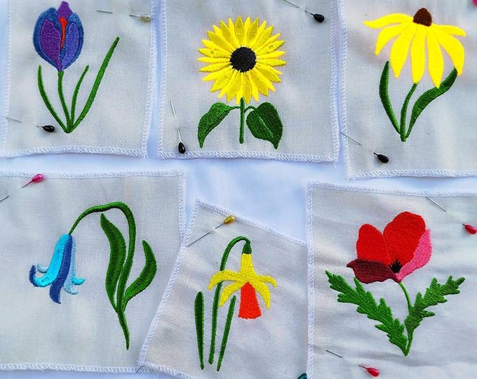 Pretty florals Machine embroidery designs - Instant download files