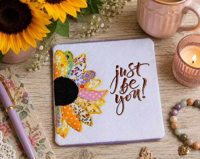 ITH Just be you mugrug Machine embroidery design - Instant download file
