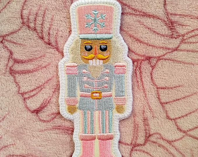 ITH Nutcracker in pink Machine embroidery design - Instant download file