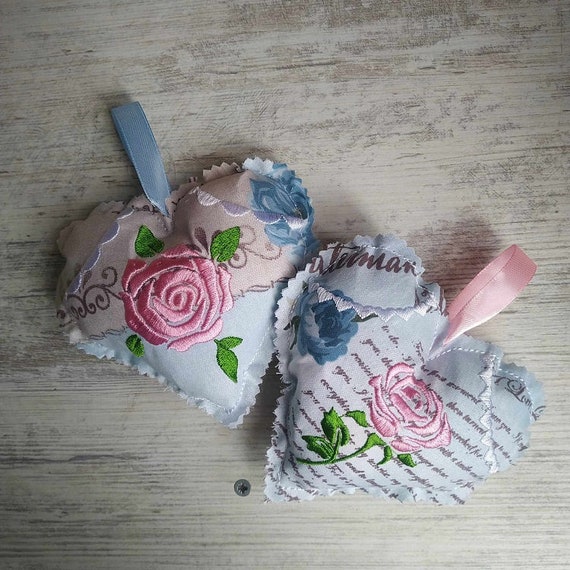 Tender hearts Machine embroidery design - Instant download file