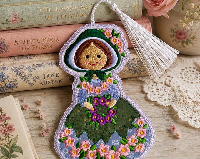 ITH Sweet Florencia bookmark Machine embroidery design - Instant download file
