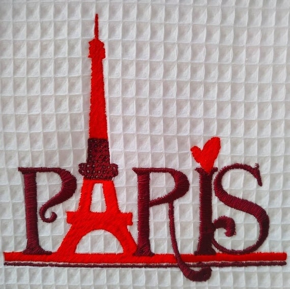 Paris Machine embroidery design - Instant download