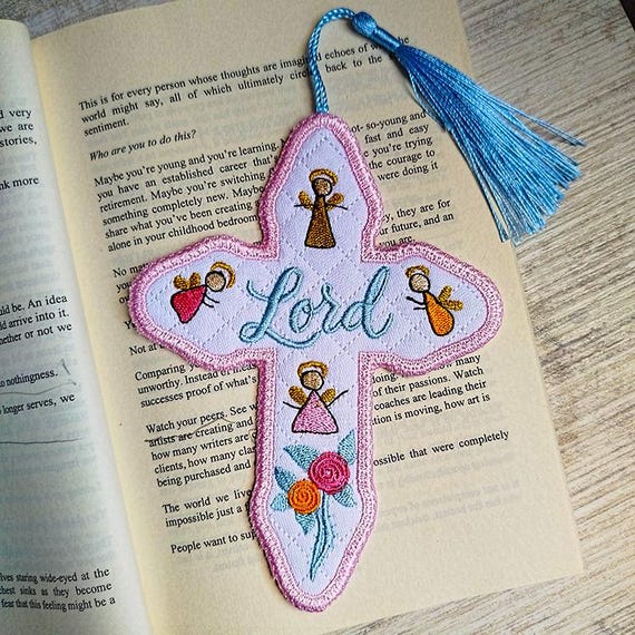 ITH Lord cross bookmark Machine embroidery design - Instant download file