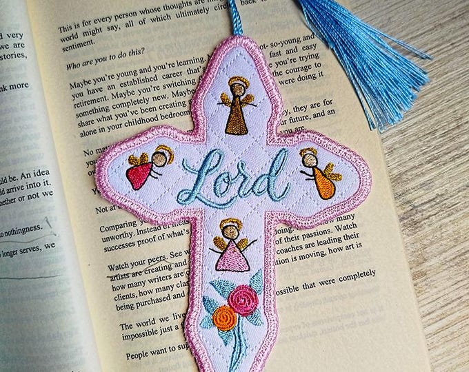 ITH Lord cross bookmark Machine embroidery design - Instant download file