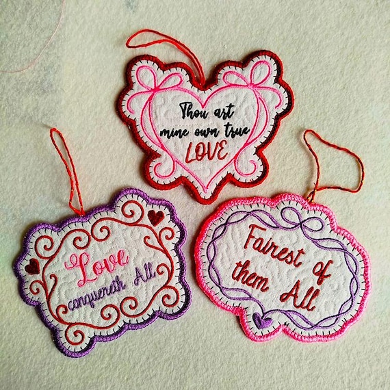 ITH Old English romance ornaments Machine embroidery designs - Instant download file