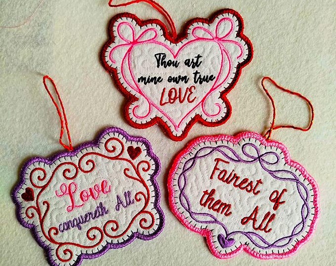 ITH Old English romance ornaments Machine embroidery designs - Instant download file
