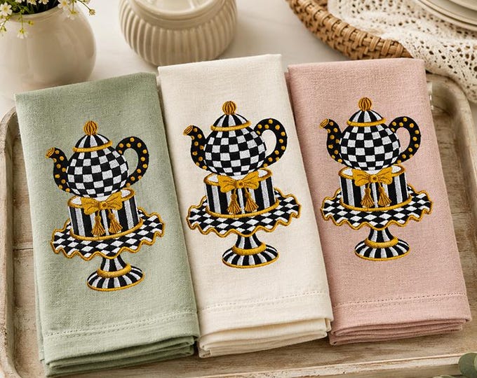 Granmas teatime Machine embroidery design - Instant download file