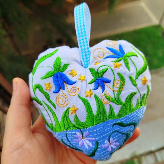 ITH Fairy garden heart Machine embroidery design - instant download file