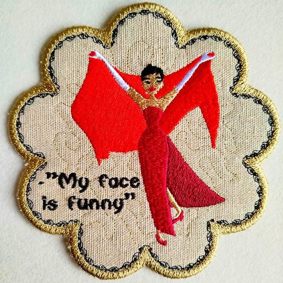 ITH Funny face coaster Machine embroidery design - Instant download file