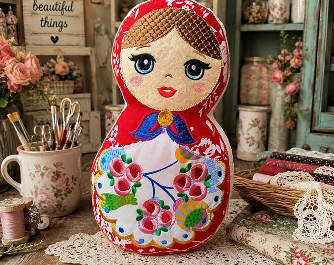 ITH Babushka doll Machine embroidery design - Instant download file