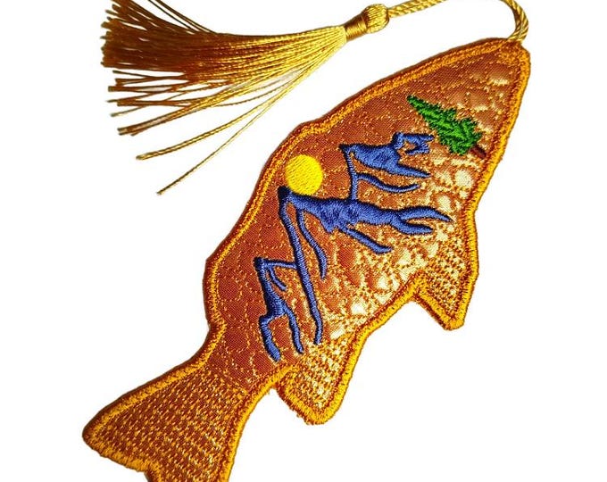 ITH Goldie fish bookmark Machine embroidery design - Instant download file
