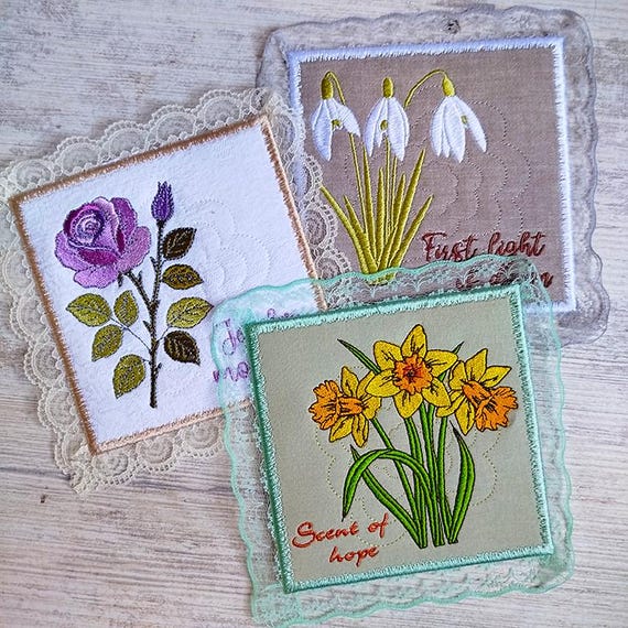 ITH Divine blossoms set Machine embroidery designs - Instant download file