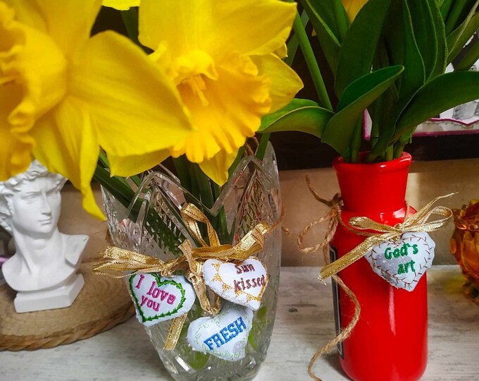 ITH tiny ornaments for the vase Machine embroidery designs - Instant download files set