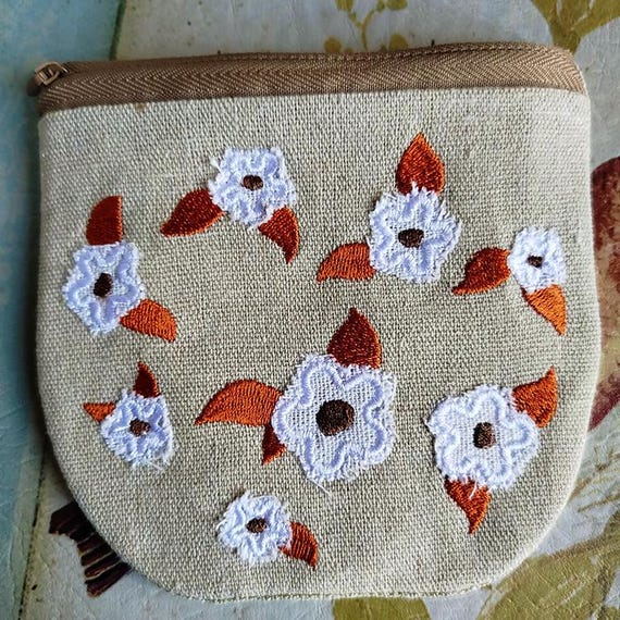 ITH Many little florals purse Machine embroidery design - Instant download file