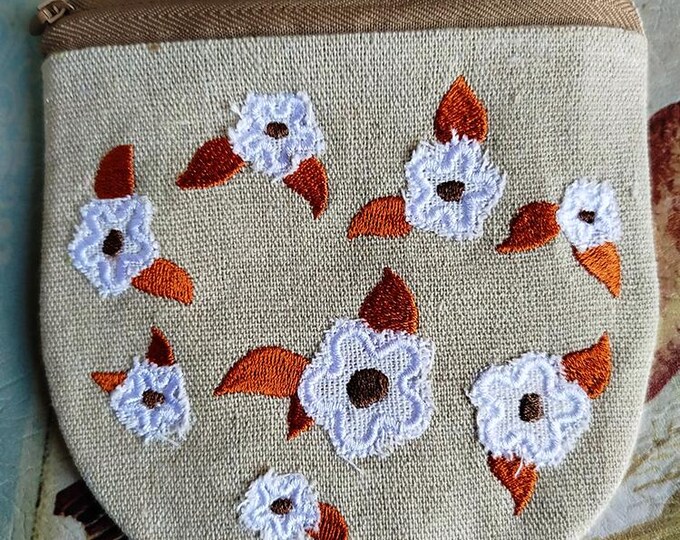 ITH Many little florals purse Machine embroidery design - Instant download file