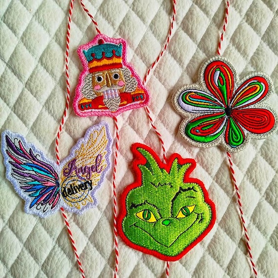 Fun Christmas tags set Machine embroidery designs - Instant download file