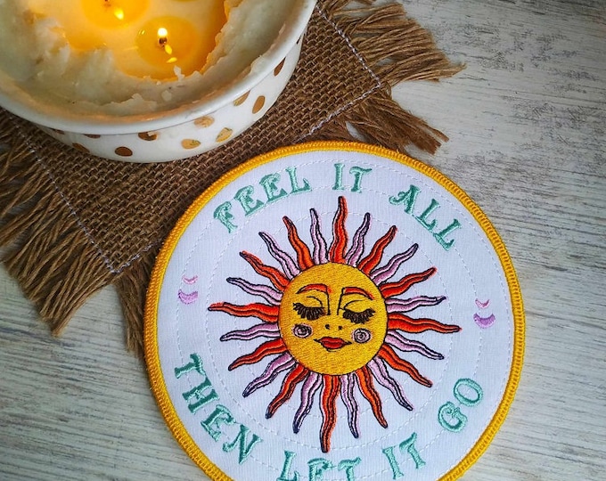 ITH Inspirational coaster Machine embroidery design - Instant download file