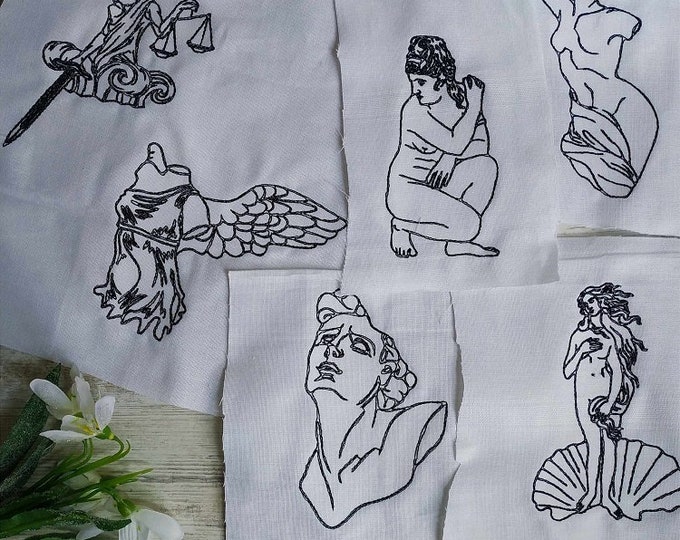 Stitched gems Machine embroidery designs set - Instant download files